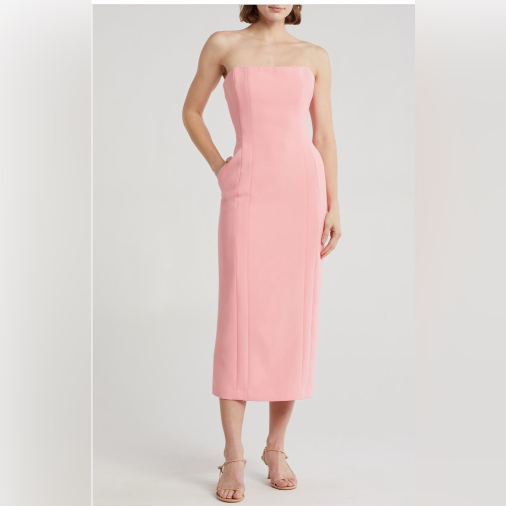 A.L.C. Strapless Dress in Soft Pink Pink Grapefruit size 8 - Picture 9 of 11